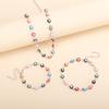 New Accessories, Bohemian Color Vintage Devil's Eye Necklace Bracelet Ankle Set