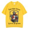 Medieval Knight Funny Meme Tshirt Men Women Vintage Fashion Tshirts Summer Shortsleeved Loose HipHop Cotton ONeck TShirts