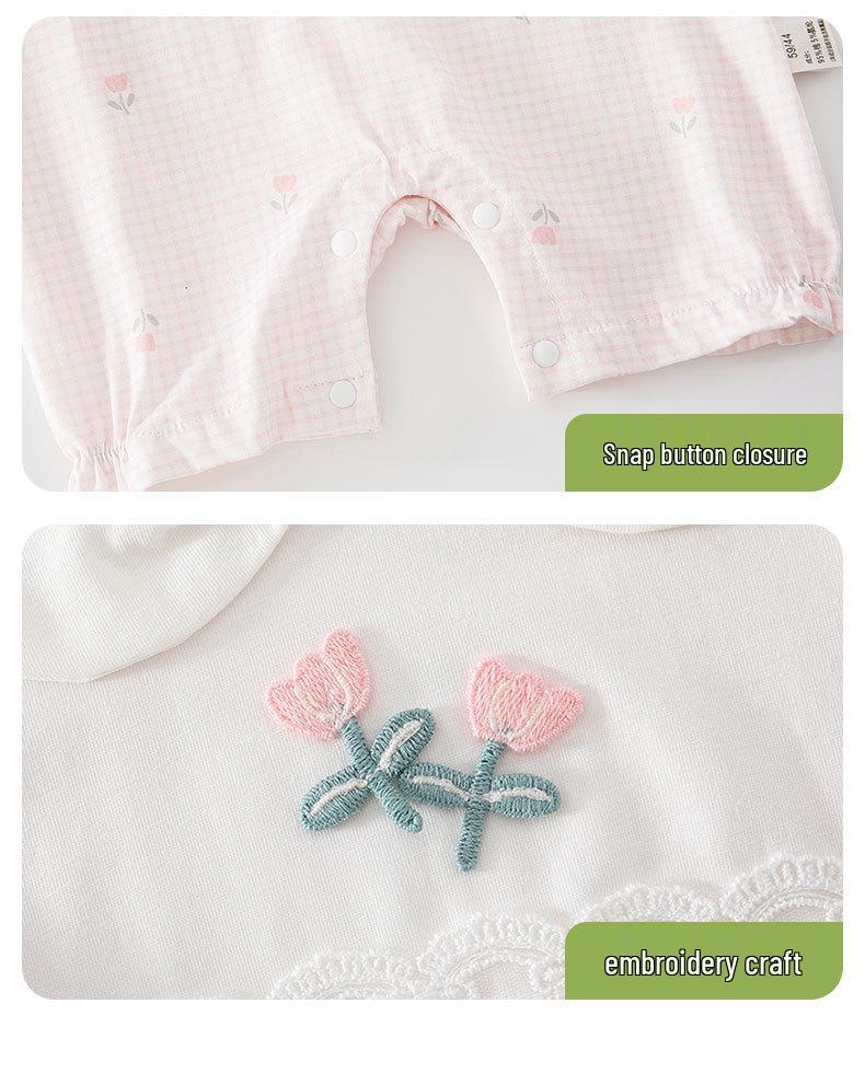 Morning Dew Baby Summer Romper – Short Sleeve, Lightweight Newborn Outfit