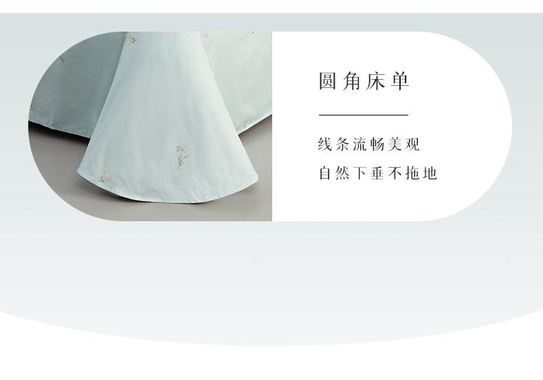 Cotton Printed Spring and Summer Countryside Style Pure Cotton Flower Three or Four Piece Set Bedding