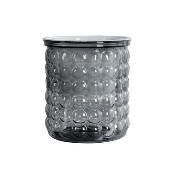 

Self-Absorbing Flowerpot with Transparent Water Level Indicator Self Watering Planter with Bubble Texture Double-Layer Design for Indoor Plants Herb серый