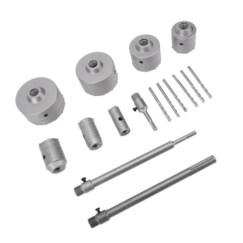 16-teiliges Lochsägen-Werkzeugset Hartmetallgelötet Hohe Härte Multifunktionales Wandlochöffner-Set für