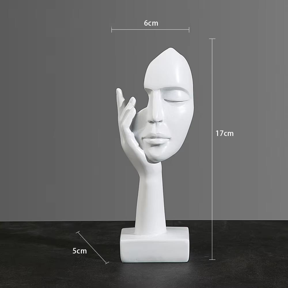 

European Resin Abstract Mask Statues Miniature Collectible Figurines for Home Office Study Desktop Decoration Ornaments Gifts