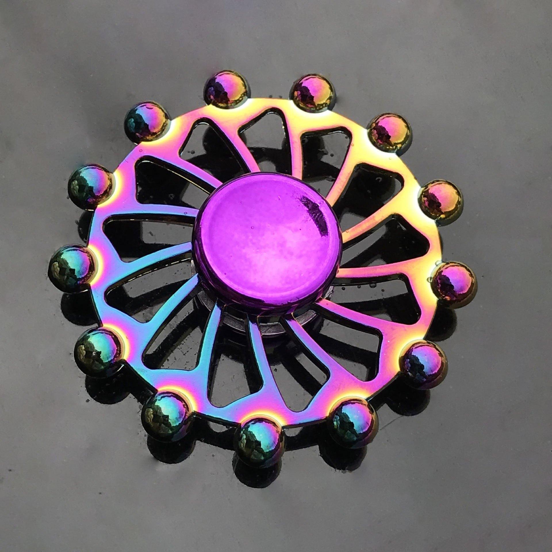 Speed Festive Premium Regenboog Metaal Fidget Spinner, Hoog Vinger Ontwerp, Ideaal Kerstcadeau Cadeau voor Stressverlichting