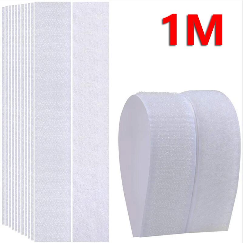 5M 20/25/30/50mm width Magic tap selfadhesive hook and loop fastener nylon sticker disks velcro tape sewing adhesive with glue
