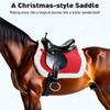 Adjustable Christmas Themed Equine Protective Gear Weatherproofed Enhances Safety During Outdoor Activity