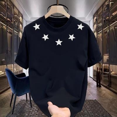 Summer American Ruffian Handsome Cotton Short-sleeved T-shirt Young Men's and Women's Ins Street Loose Crew Neck Top