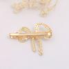 Bow Pearl Hairpin Women'S Leaf-Shaped Bangs Clip, Forehead Broken Hair Card Duck Bill Clip Side Hair Accessories