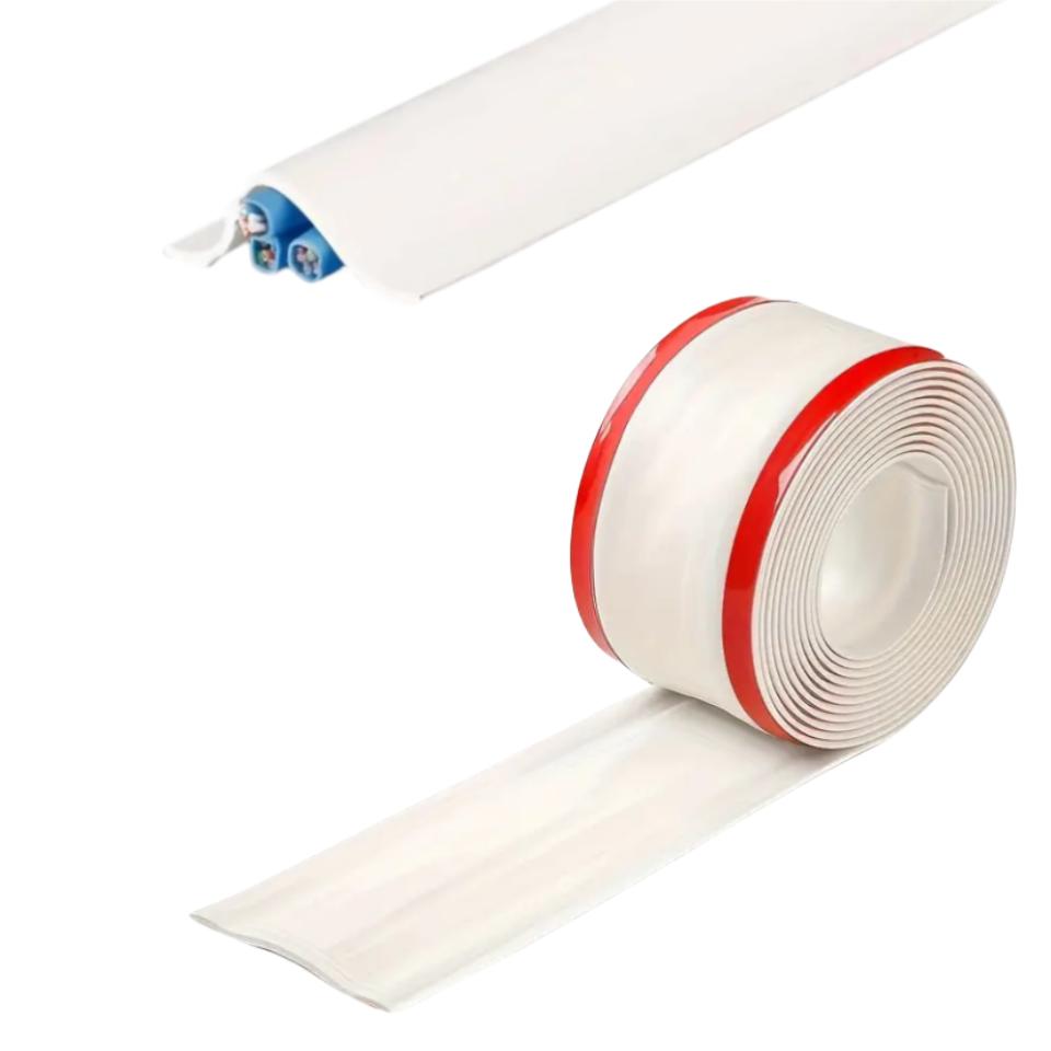 

1pc 3 meters/118.11in Self-Adhesive Cable Management Channels, Cable Cover Strips for Home, Suitable for Invisible Cable 3m белый