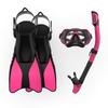 Diving Fins, Snorkel, and Goggles Set with Silicone Mouthpiece for Water Sports