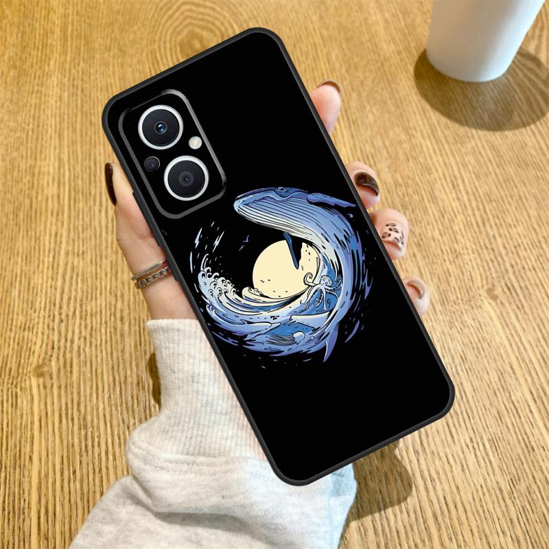 Whale Fish Wave Sea Funda For OPPO Reno 13 F 14F 12F 11F 8T 7 8 Lite 10 11 12 14 OPPO Find X5 X6 X8 X9 Pro Case