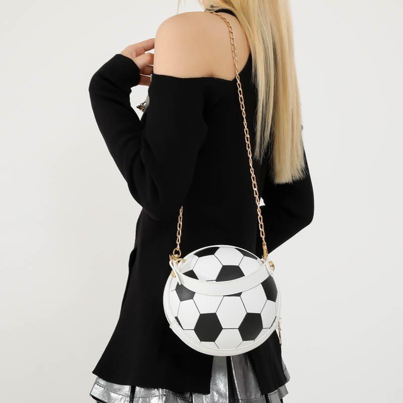 Women's Trendy Korean Style Basketball Crossbody Bag - Versatile, Hot Personality, Small Round Shoulder Bag