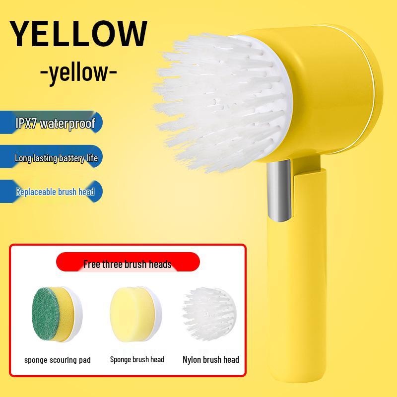 Rechargeable Handheld Electric Cleaning Brush Set for Dishes and Household Tasks