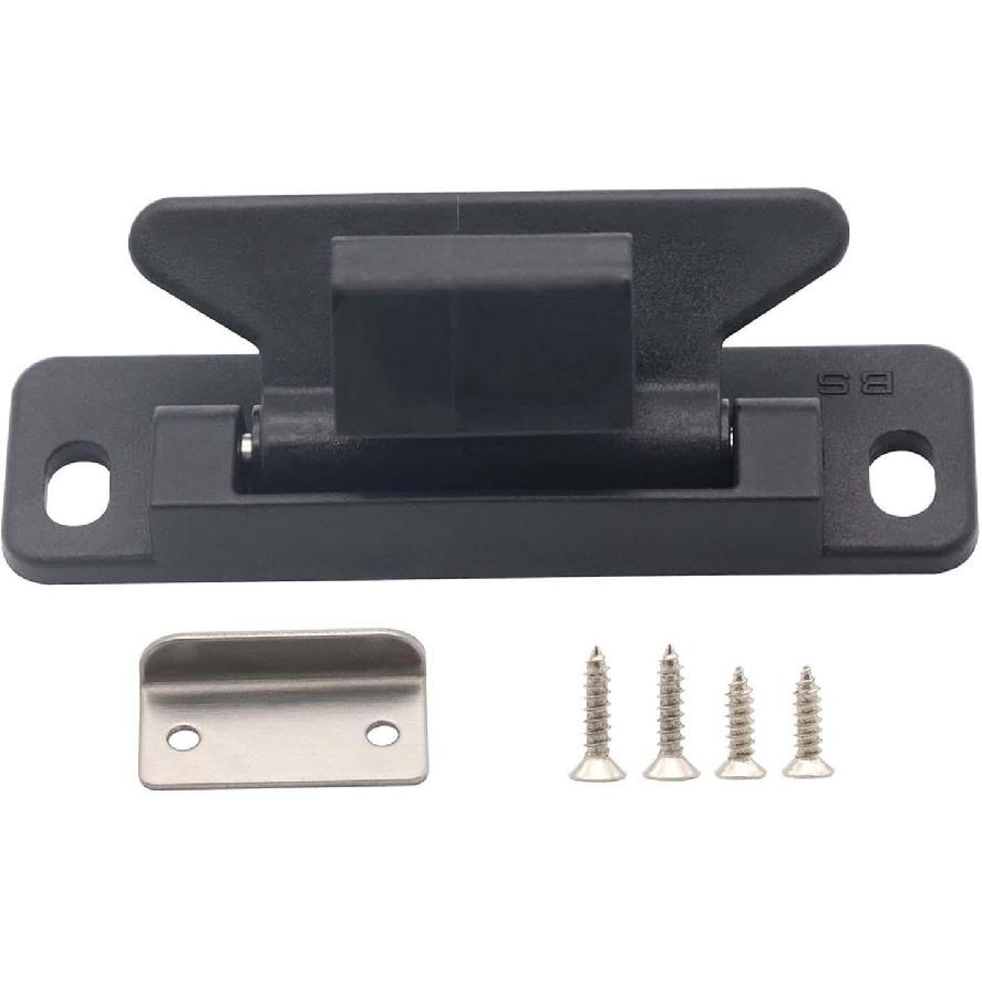 Universal Nylon Metal Cupboard Door Catch Drawer Latch for RV Boat Cupboard Doors, Black