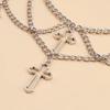 Gothic Cross Pendant Choker Necklace For Women Cool Hip Hop Vintage Necklaces Gypsy Accessories Jewelry