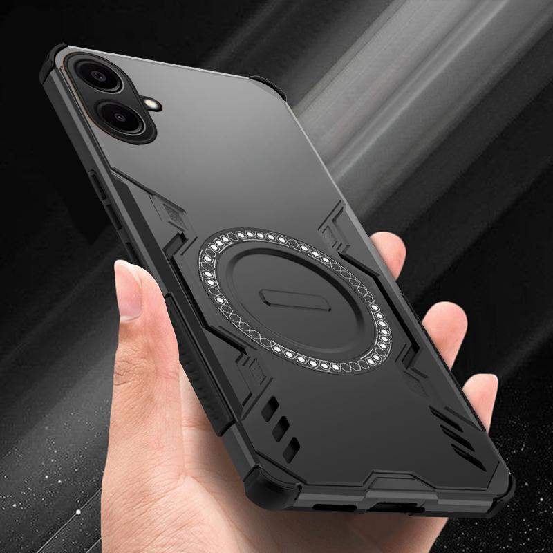 For Samsung Galaxy A07 / Galaxy A07S / Galaxy A08 Case Hard Armor Shockproof Magnetic Case Heat Dissipation Shockproof TPU PC Hybrid Cover