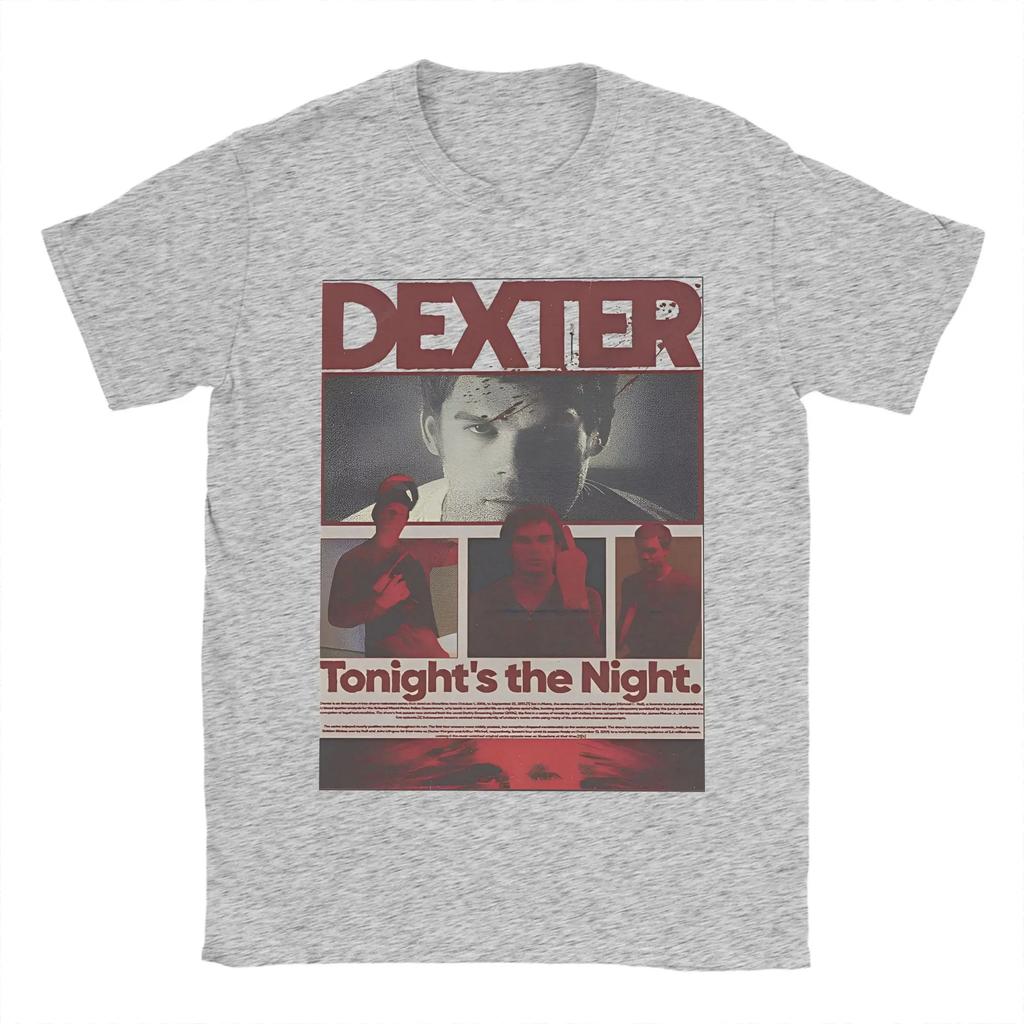 Dexter Morgan Movie Cotton T-Shirt For Adult Summer Crime TV Drama  Retro T-Shirts O-Neck Harajuku Tee Shirt Oversized Clothes