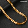 3mm/4.5mm/6mm Embossed Stainless Steel Sturdy Retro Link Cuban Chain Long Necklace for Men Women Silver/Gold Jewelry