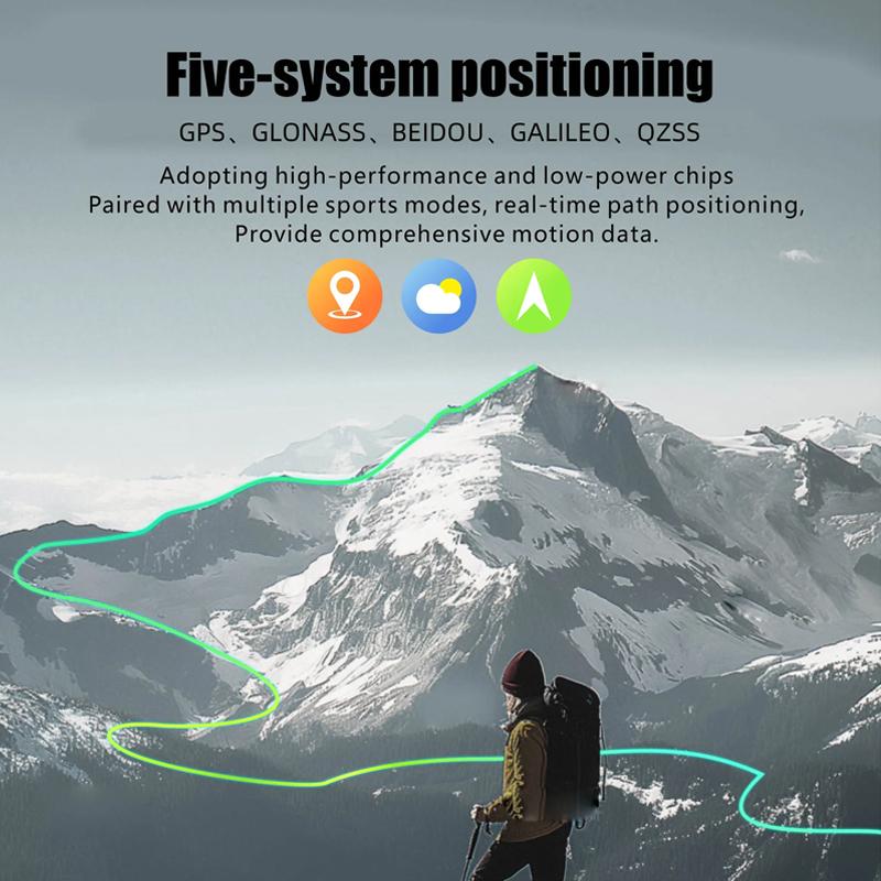 SACOSDING GPS Tracker Smart Watch IP68 Waterproof 2.01-inch HD Display Compass 630mAh Battery Heart Rate BT Call Outdoor Sport Smart Watch