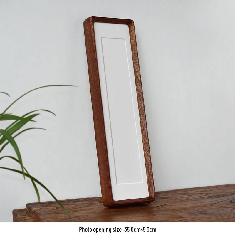 Solid Wood Mortise & Tenon Photo Frame with Round Corners and Beveled Edge for Wedding Dress Display