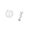 Transparent Small Tank Aquarium Bowl Creative Modern Dancing Girl Figurine Art Sculpture Desktop