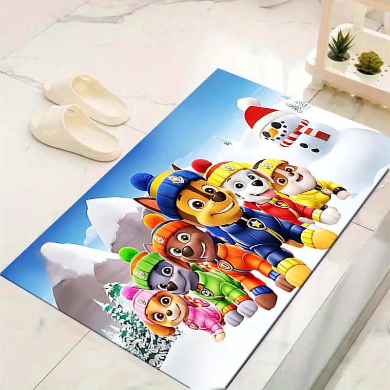 1Pc Christmas Pups Cookies Rug Office Carpet Indoor Outdoor Doormat Nonslip Soft And Comfortable Living Room Christmas Halloween Gift D91874