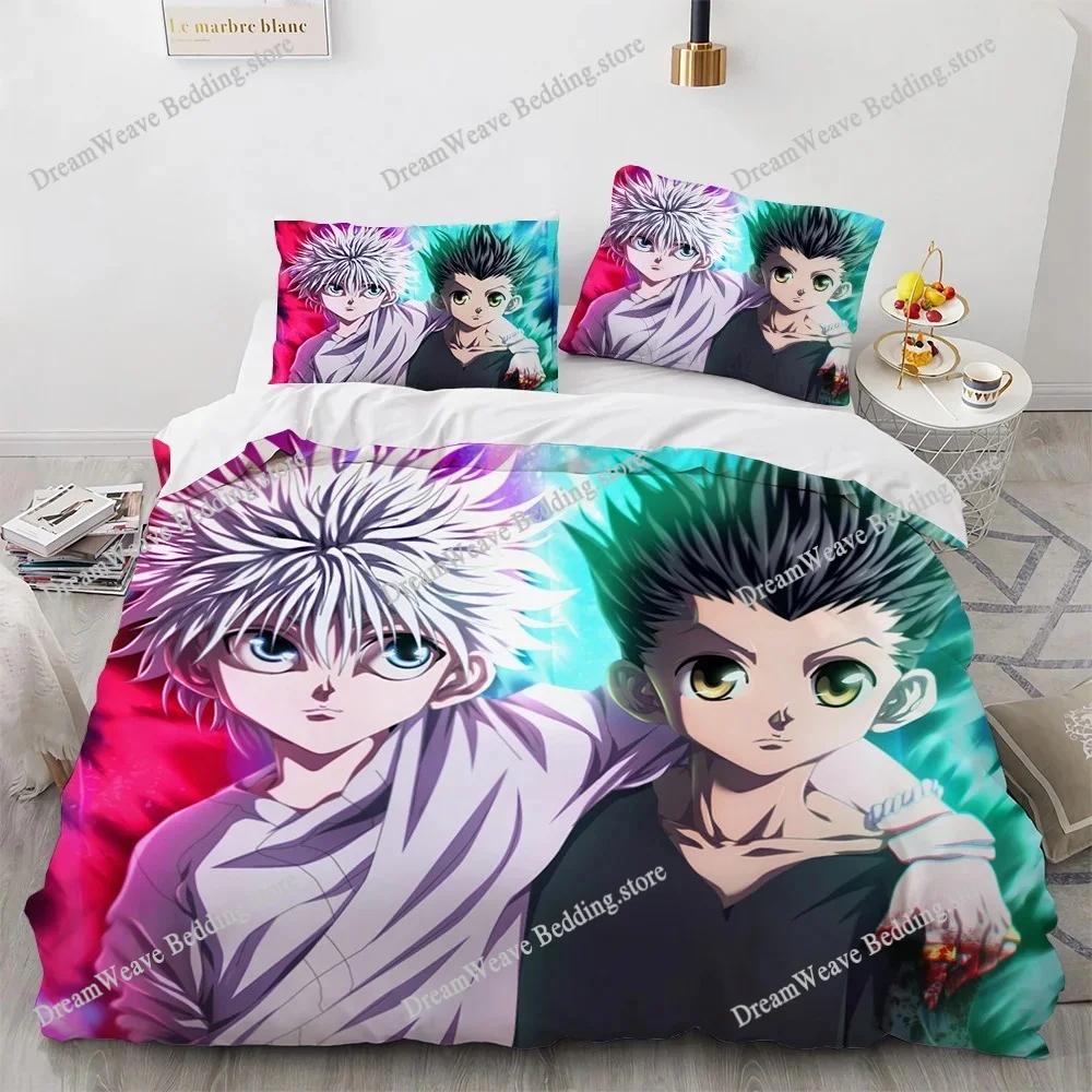3D Print Fashion Anime Hunter X Hunter Bedding Set Boys Girls Twin Queen Full Size Duvet Cover Pillowcase Bed Adult Bedroom963