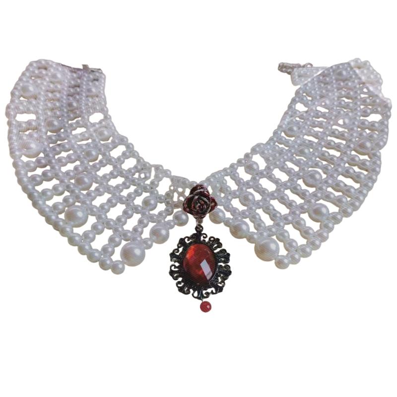 

Элегантное Ожерелье из Искусственного Жемчуга и Сплава Для Женщин Легкое Украшение Идеально Подходит Для Повседневной Носки И Особых Случаев 1 белый