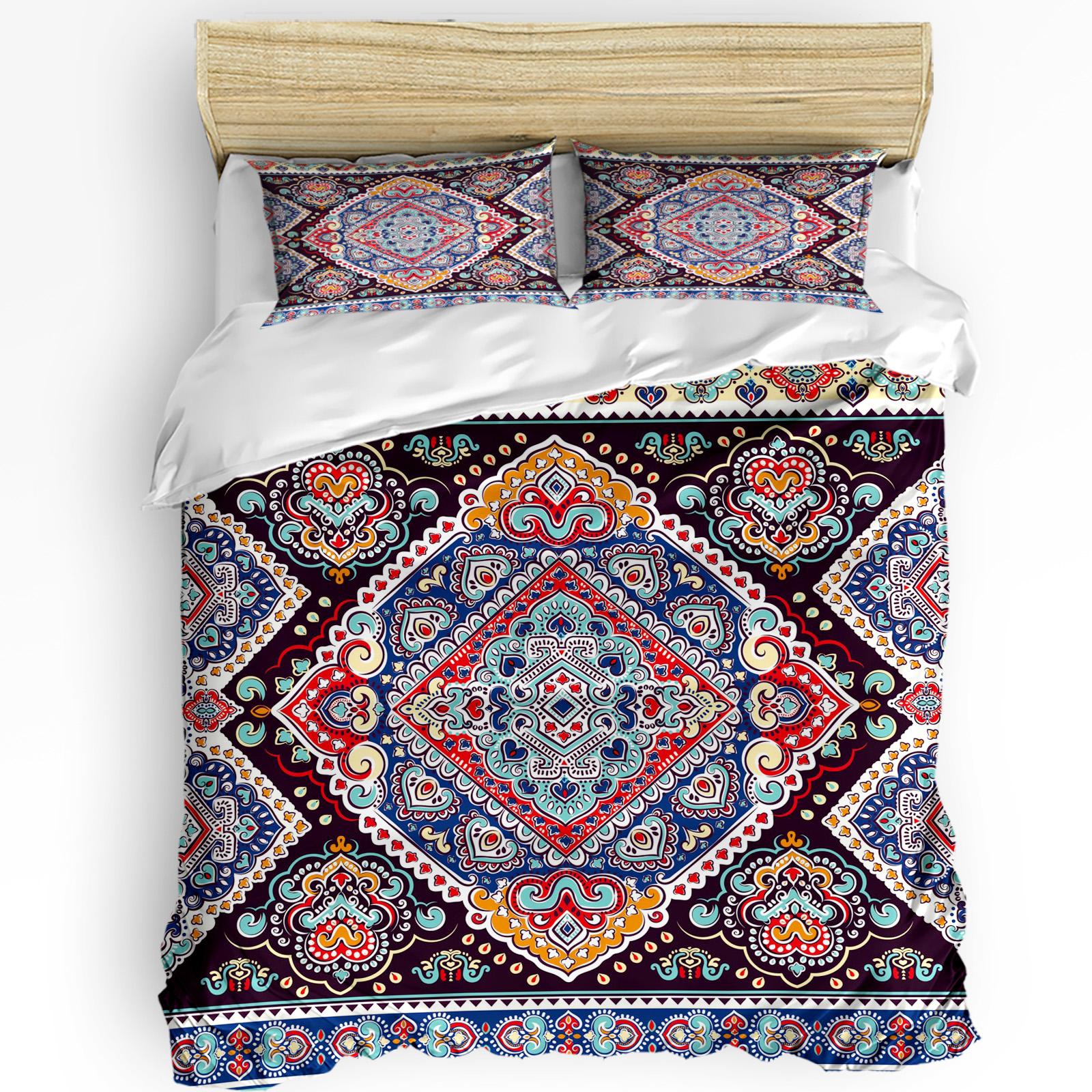 

Индийский Животный Волк Принт Комфортный Пододеяльник Наволочка Домашний Текстиль Чехол для Одеяла Мальчик Ребенок Подросток Девочка Роскошный 3шт Комплект Постельного Белья EU single(135x200cm)