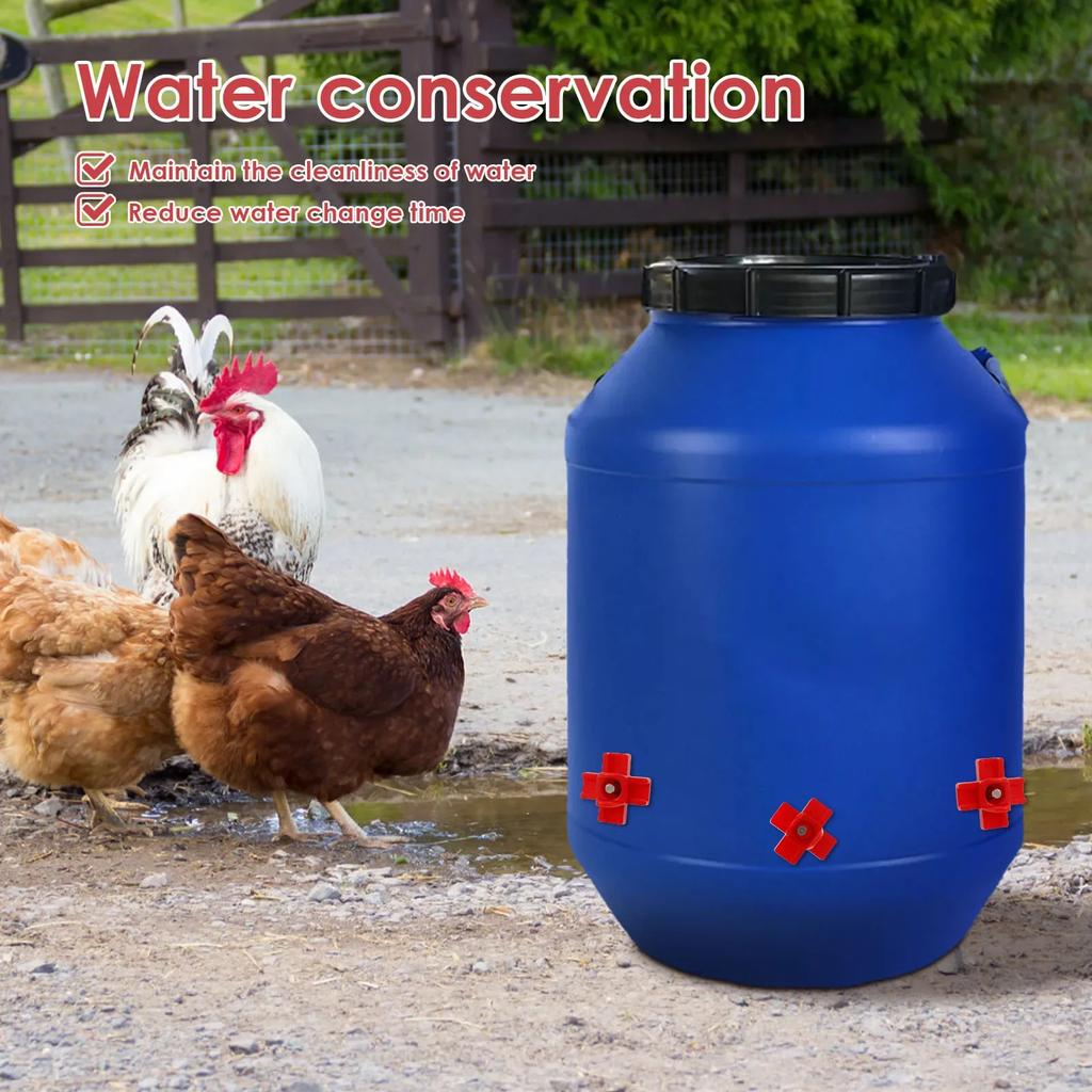 30Pcs Chicken Waterer Nipple Drinkers Poultry Animal Automatic Waters Quail Pigeon Bird Outdoor Farming Tool