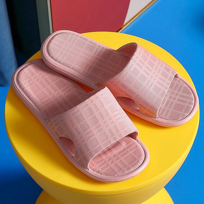 Men's Indoor Plus Size Slippers Spring Summer Outdoor Couple Slippers Women's Solid Color Non-slip Flat Bathroom Slippers