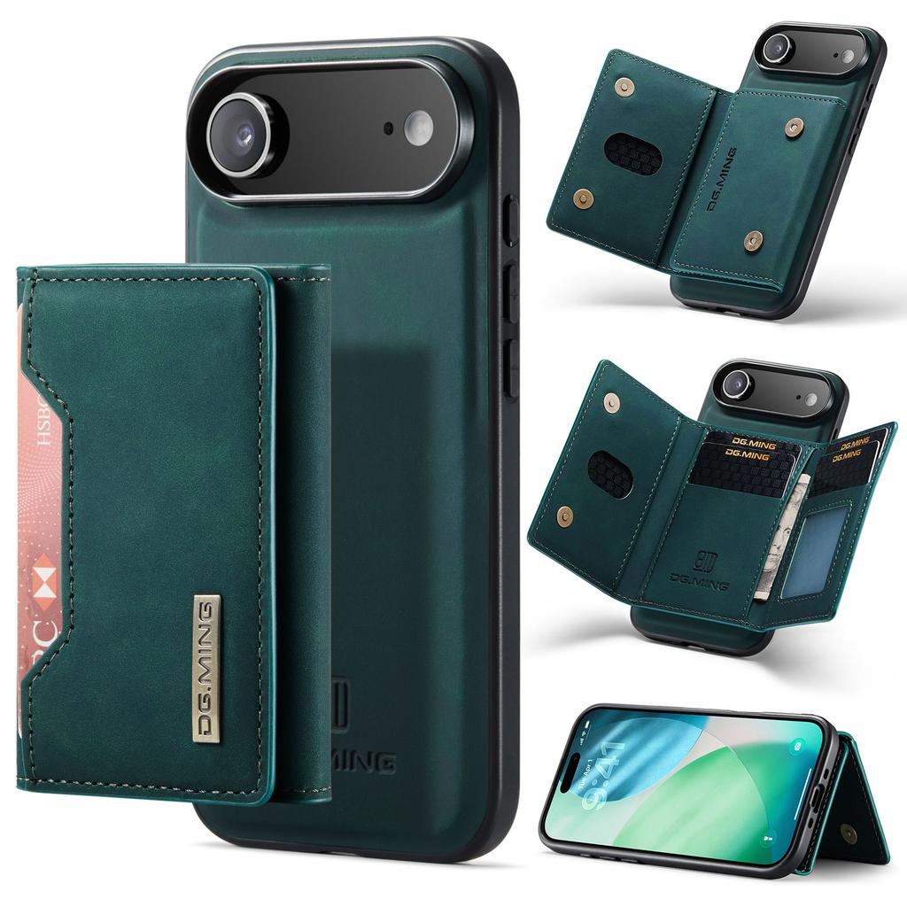 DG.MING M2 Series for iPhone 17 Air Case PU+PC+TPU Phone Cover Detachable Wallet