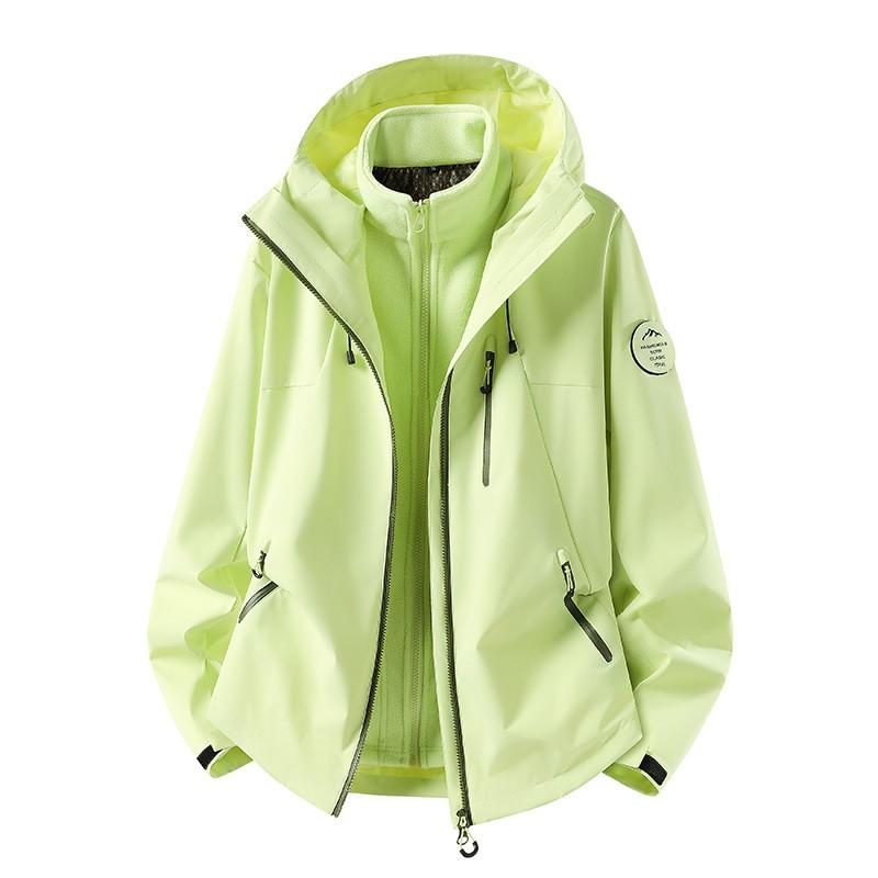 Mens Womens 3-in-1 Waterproof Windproof Hiking Jacket With Fleece Liner Outdoor Trekking Camping 2026