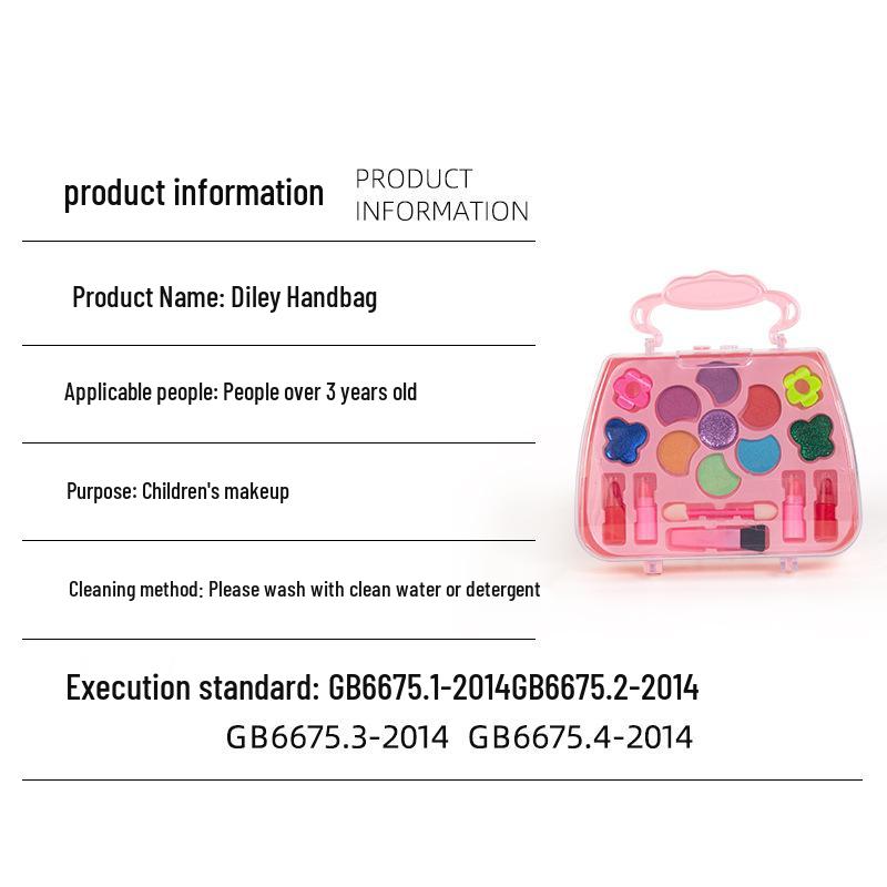 Children's Princess Makeup Toy Set: Washable Eyeshadow & Glitter