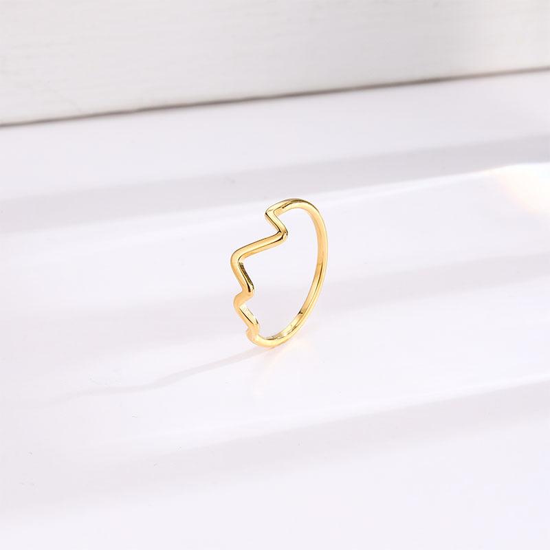 Elegant Heart Bow Titanium Steel Ring for Women Minimalist Round Circle Band Light Luxury Jewelry