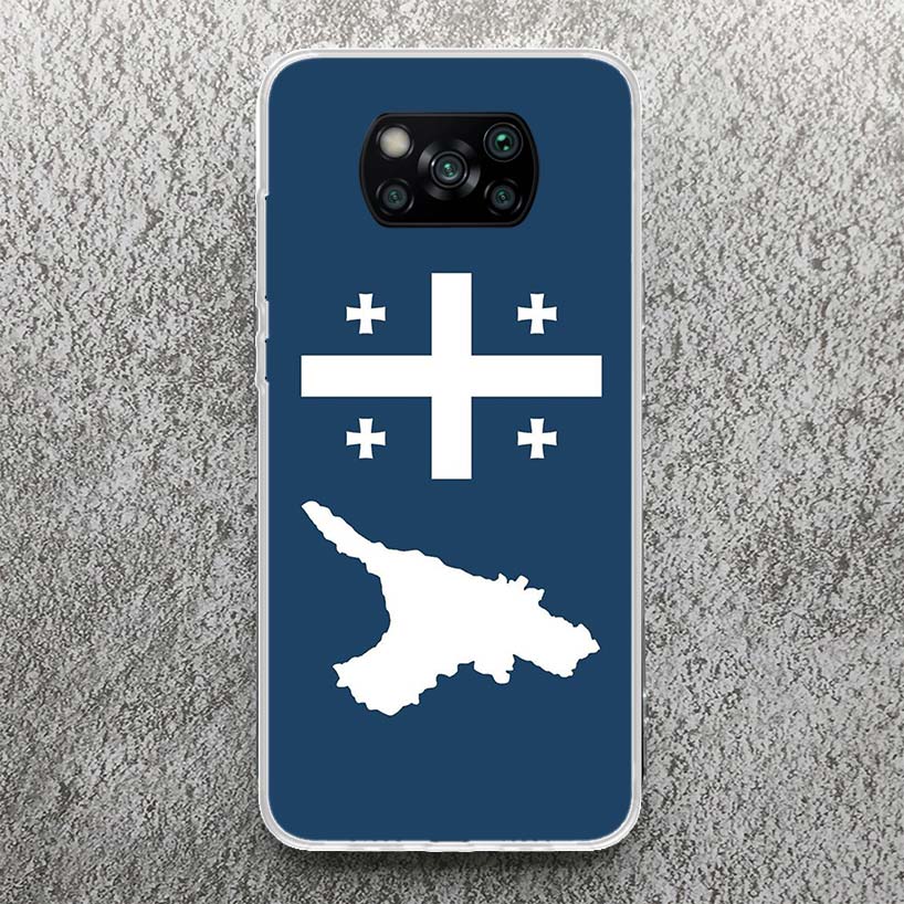 Georgia Flag Phone Case For Xiaomi Poco X3 Nfc X5 X6 X7 Pro F7 Ultra F6 F5 F4 M5S X4 GT M4 M3 F3 Soft Cover Silicone Shell