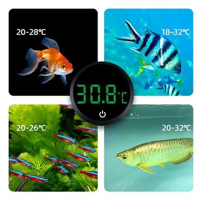 Aquarium Selbstklebendes Thermometer LCD Digitales Aquarium Mini-Thermometer Großbildmonitor Terrarium Temperaturmesser 0-60℃