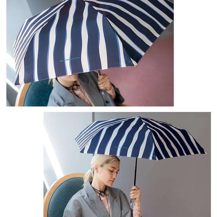 Guarda-chuva Dobrável Nuance Stripe Bege e Chuva para o Trajeto e 2026Wpc. Guarda-chuva, Mini, Guarda-sol/Proteção UV Leve, Estiloso, Fofo, Escola,