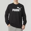 PUMA Letter Print Fleece Pullover Sweatshirt 'Black White' Men's 682722-01