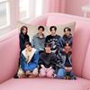 Korean Boy Team E-Enhypen Pillow Case Pattern Printing Pillowcase Living Room Sofa Cushion Cover Bedroom Room Decor