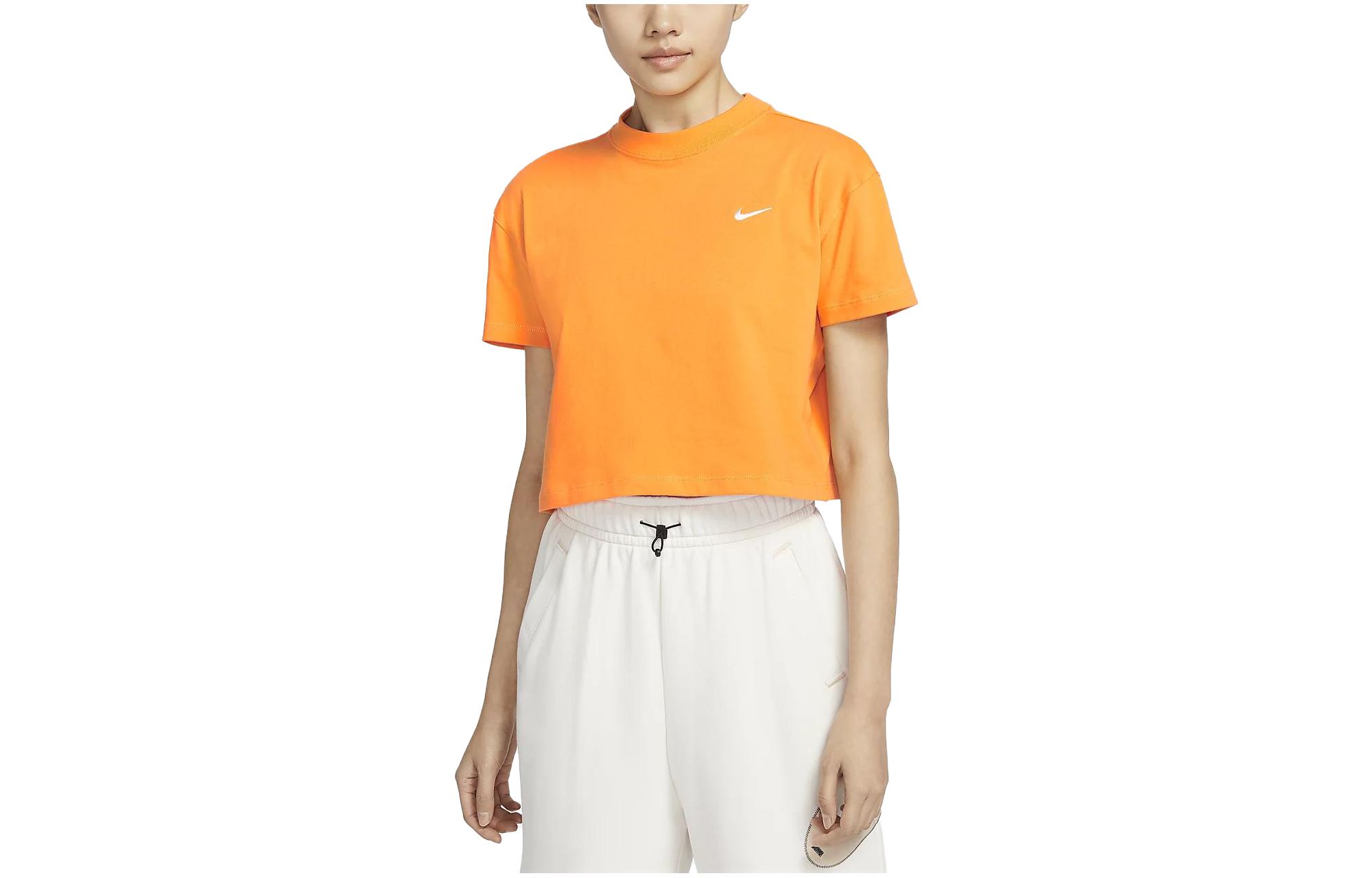 Nike Drop Shoulder Sleeve T Shirt Women s Bright Orange DA0324-836 XL