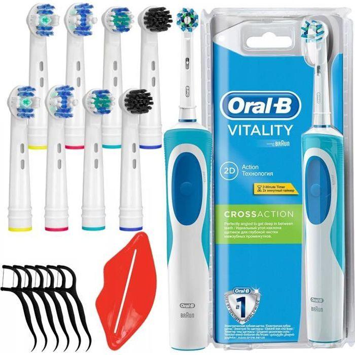 Brosse à dents électrique Oral-B Vitality Cross Action D100.413.1 plus accessoires