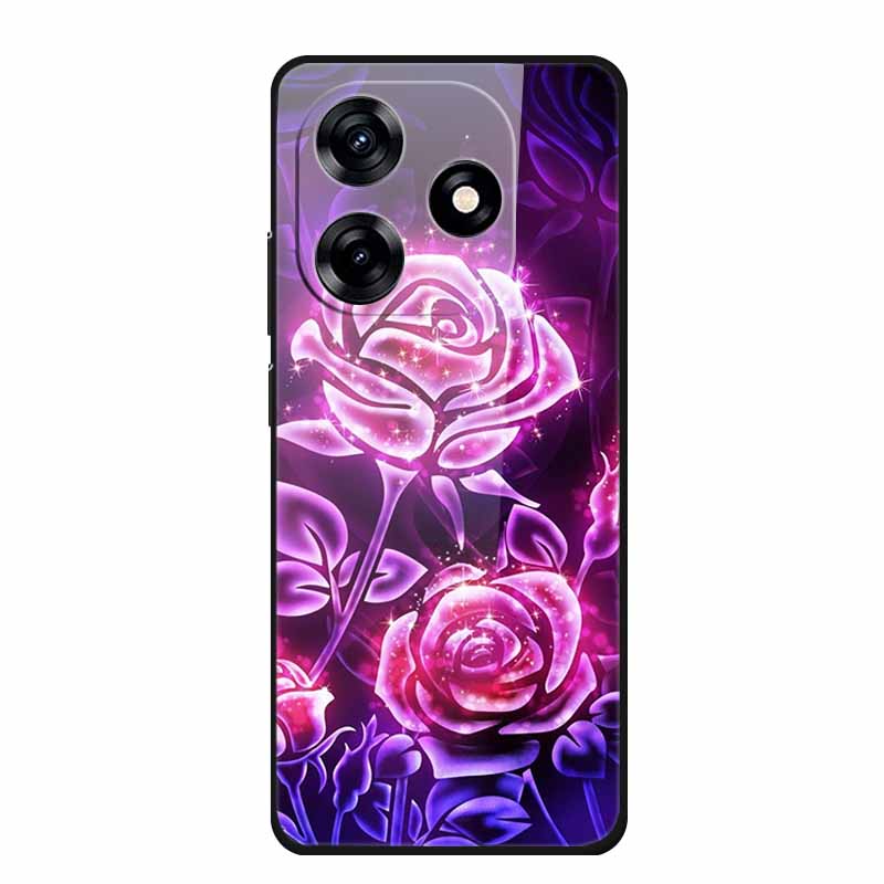 Glass Back Cover For Honor X5c Plus Case Coque Hard Tempered Glass Case For Honor Play 10A X5c Plus Phone Case Cover Soft Bumper