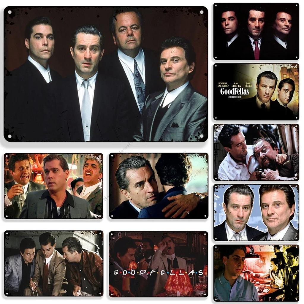 1990 American Movie Goodfellas Metal Tin Sign Vintage Metal Poster Home Bar Metal Signs Garage Metal Plate Retro Wall Decor