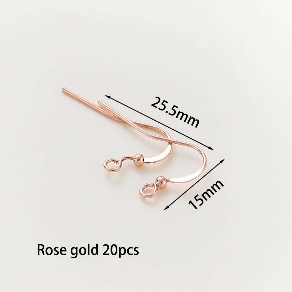 20 Stück/Los 6 Stile 14K 18K Vergoldete Ohrhaken mit Ohrbügel Ohrhaken Ohrringverschlüsse Zubehör für DIY Schmuckherstellung