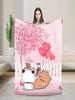 Bubu  Dudu Heart Love Blanket Soft Warm Quality Bedding Throw for Kids Adults Winter Indoor Outdoor Use Patterned Bedspread