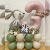 Jungle Animal Three-Dimensional Bunny 40-Inch Pink Aluminum Film Balloon Children'S Birthday Set Indoor Party Arrangement