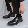 Men's Pointed Toe Leather Loafers New Driving Moccasins Leather Sole Formal Business Shoes for Mens Wedding Office Dress Shoes