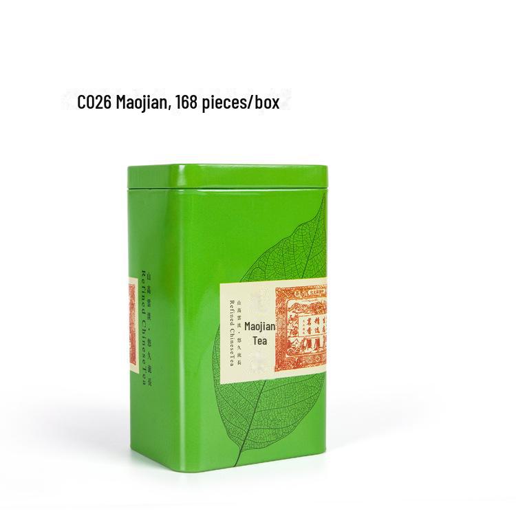 Universal Tea Storage Tin: Square Iron Box, 125g Capacity for White, Black, or Green Tea, Airtight and Empty.