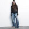 2025 Spring Women's Fashion Cotton Loose Ripped Straight Leg Jeans for a Slimming Look